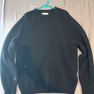 Elegant Black Crewneck Sweater for Men